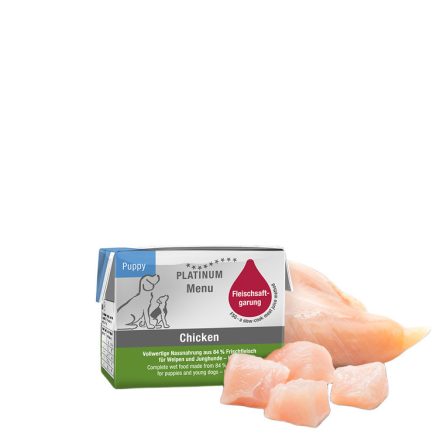 PLATINUM MENU Puppy Chicken-nedves kutyatáp kölyök kutyának csirkehúsból 90g
