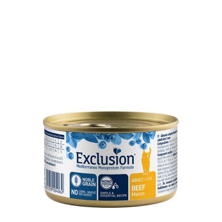 Exclusion Mediterraneo Cat Monoprotein Adult Beef nedves eledel macskának 85g