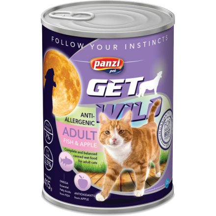 Panzi GetWild Cat Adult Fish & Apple konzerv 415g