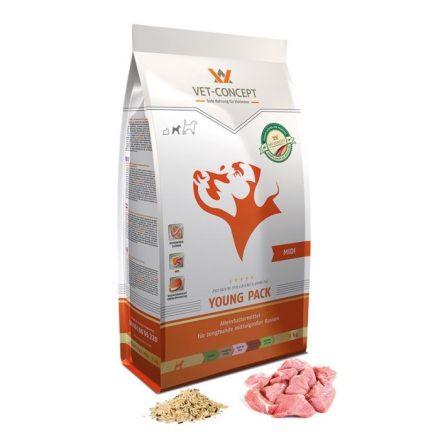 Vet-Concept Young Pack Midi kutyatáp fiatal kutyáknak 3kg