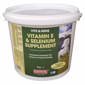   Equimins Vitamin E & Selenium Supplement – E-vitamin, szelén és lizin kiegészítő por 3kg