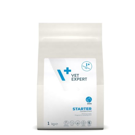 Vet Expert Starter csirke és rizs kutyatáp vemhes és szoptató szukának, valamint kölyökkutyák elválasztásához 1kg