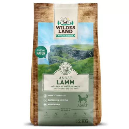 Wildes Land Száraztáp báránnyal és rizzsel kutyáknak 12kg