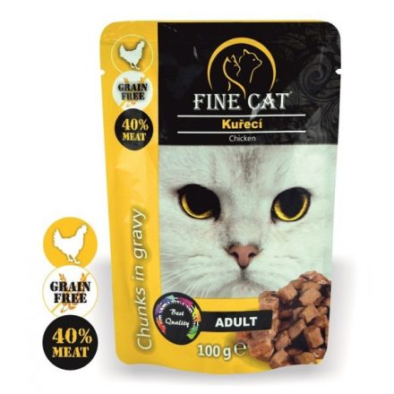 Fine Cat Adult csirkés alutasakos macskaeledel 100g