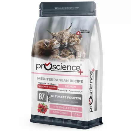 ProScience Cat Mother&Baby Salmon hipoallergén lazacos száraztáp vemhes macskák és kiscicák számára 1,5kg