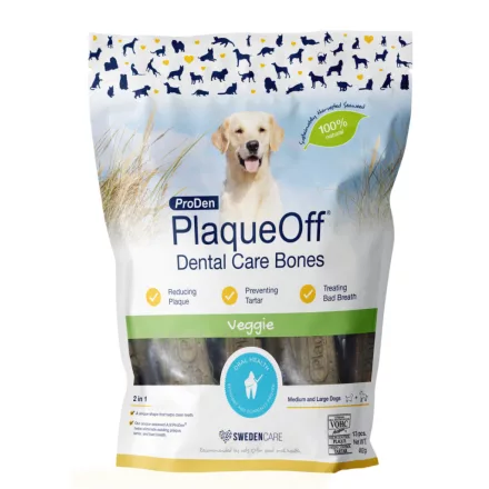 ProDen PlaqueOff Dental Bones dog Veggie fogápoló jutalomfalat zöldségekkel közepes és nagytestű kutyának 482g