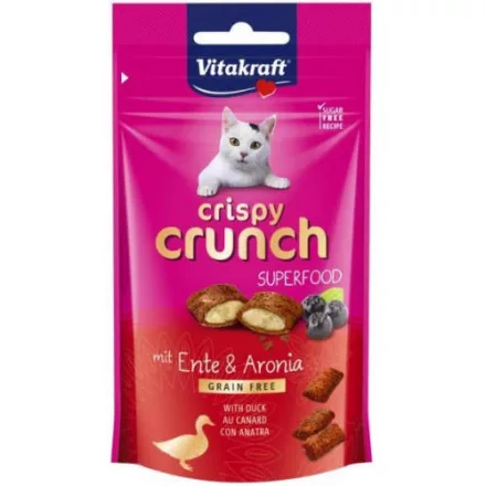 Vitakraft Crispy Crunch - jutalomfalat kacsa & aronia macskák részére 60g