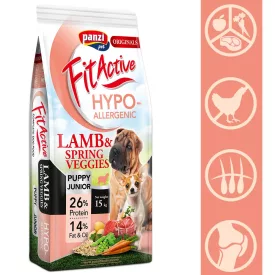   Fitactive Originals Hypoallergenic Puppy&Junior bárány és zöldségek száraztáp kutyának 15kg