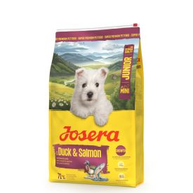   Josera Mini Junior kutyatáp kistestű kölyökkutyának kacsával és lazaccal 10kg
