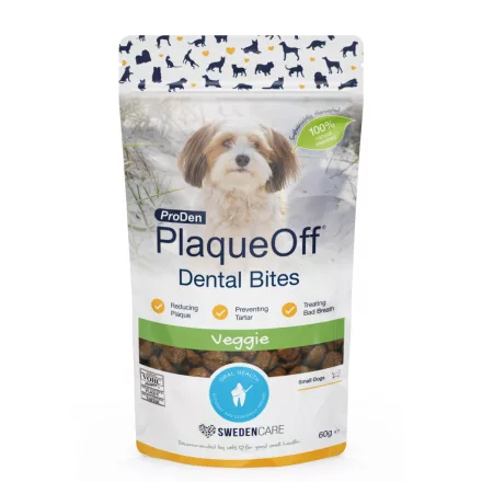 ProDen PlaqueOff Dental Bites S dog Veggie fogápoló jutalomfalat zöldségekkel kistestű kutyának 60g
