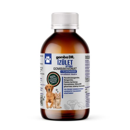 gomba DR. ÍZÜLET OPTIMAL folyékony gombakivonat kutyák és macskák részére 50ml