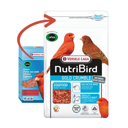 Versele-Laga NutriBird Crumble Red 1kg - lágyeleség piros kanáriknak (422249) lejárat közeli