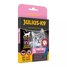   Julius K-9 Cat Spot On - Bolha-, kullancs riasztó spot-on macskák részére 5x1ml