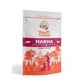   Farkaskonyha YouTi Training Marha, málna, spenót jutalomfalat kutyának 100g 