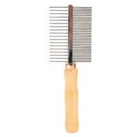 Trixie 2396  kétoldalas fanyelű bontófésű 17cm