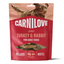   Carnilove Dog Jerky Turkey & Rabbit - Pulyka és Nyúl jutalomfalat kutyáknak 100g