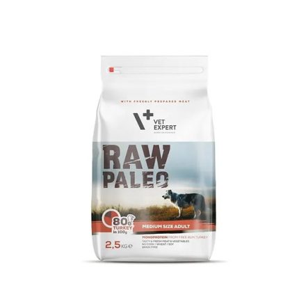 Raw Paleo Adult Medium Monoprotein Fresh Free Run Turkey száraz eledel 2,5kg