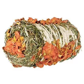   Trixie 60793 Hay Bale Pumpkin and Carrot - kiegészítő eleség (szénabála, tökkel és répával) rágcsálók részére (ø10×18cm) 200g