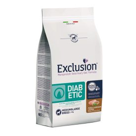   Exclusion Veterinary Diet Diabetic Pork & Sorghum and Pea Medium /Large gyógytáp kutyának 12kg
