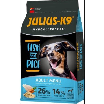 Julius-K9 Hypoallergenic Adult - Fish & Rice száraztáp 12kg