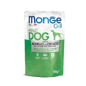   Monge Grill Adult alutasakos kutyaeledel bárány zöldségekkel 100g