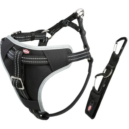 Trixie 12855 Car Harness Comfort - biztonsági hám autóba -fekete - (S-M) kutyák részére (40-55cm/17mm)