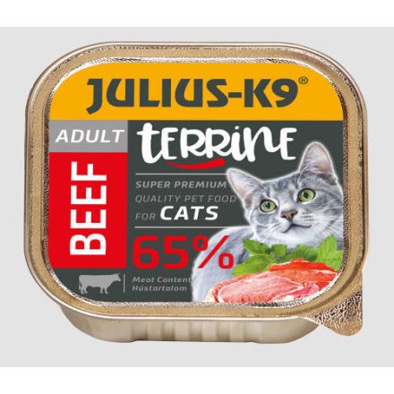 Julius-K9 Cat Terrine Adult Beef - marhás nedveseledel felnőtt macskák részére (100g)