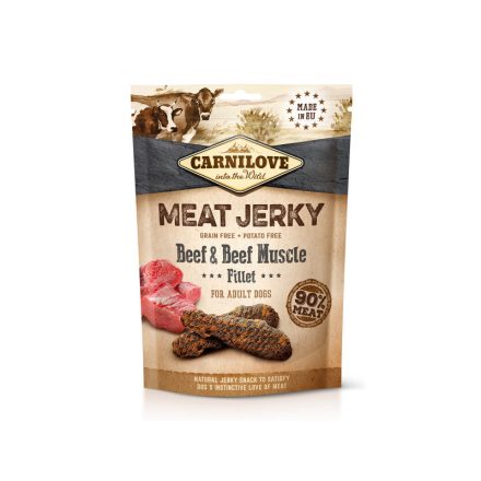 Carnilove Meat Jerky Snack Beef with Beef Muscle Fillet - marha filé- jutalomfalat kutyák részére 100g