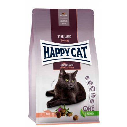 Happy Cat Sterilised Atlantik Lachs - Lazac - száraz macskaeledel 10kg