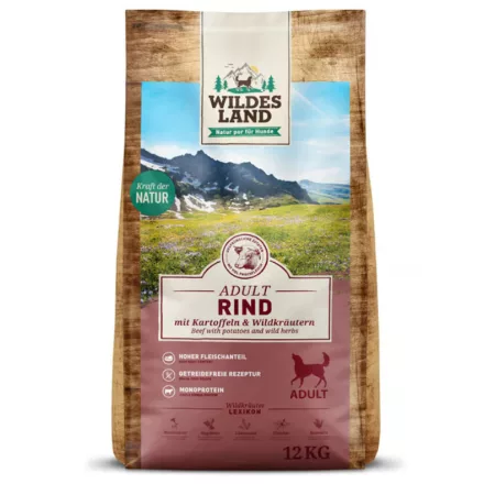 Wildes Land Száraztáp marhahússal és burgonyával kutyáknak 12kg