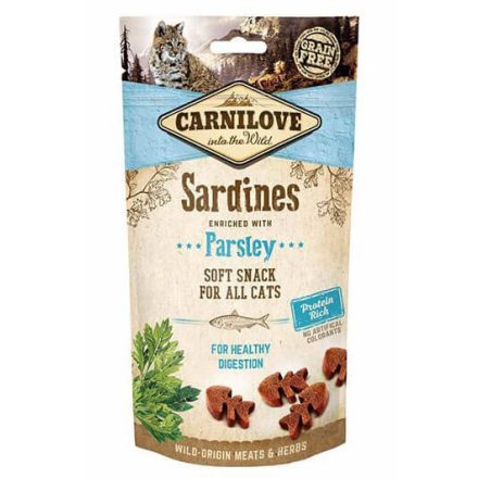 Carnilove Cat Crunhcy Semi Moist Snack Sardine Enriched & Parsley (szardínia-petrezselyemmel ) 50g