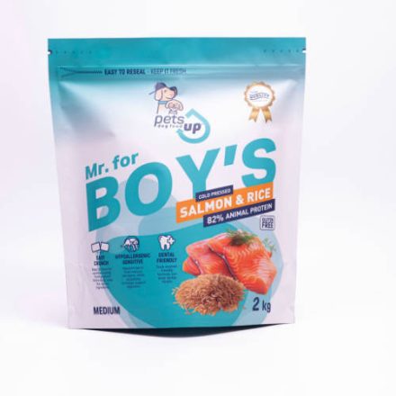 PetsUp MR for boys Salmon - lazacos kutyatáp fiú kutyáknak 2kg