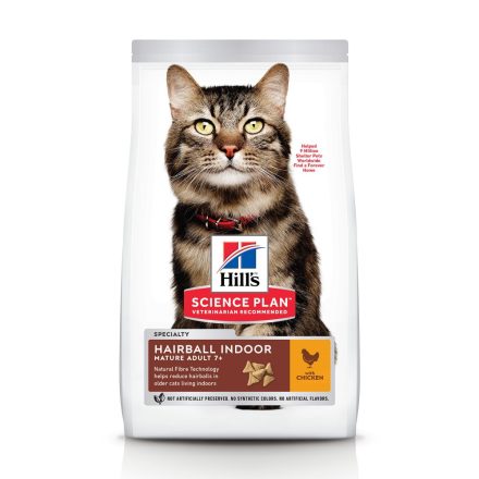 Hill's SP Feline Mature Adult 7+ Hairball Chicken száraz eledel 1,5kg