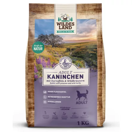 Wildes Land Száraztáp nyúlhússal és burgonyával kutyáknak 1kg
