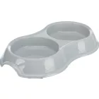 Trixie 24985 Double Bowl - Műanyag duplatál (vegyes színekben) macskák részére (0,2l /Ø11cm)
