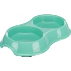 Trixie 24985 Double Bowl - Műanyag duplatál (vegyes színekben) macskák részére (0,2l /Ø11cm)