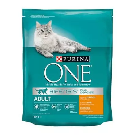 Purina ONE Adult Bifensis - száraztáp csirkével és gabonával macskák részére 800g