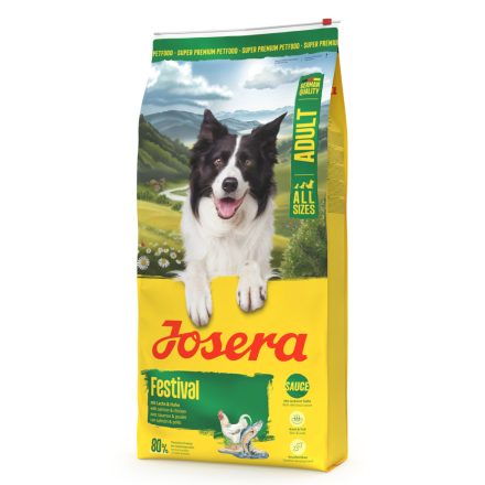 Josera Festival kutyatáp lazaccal-csirkével és finom mártással válogatós kutyáknak 12,5kg 