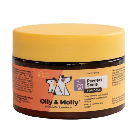  Olly & Molly Pawfect Smile szájhigiénia és friss lehelet gyógynövényekkel kutyának 100g