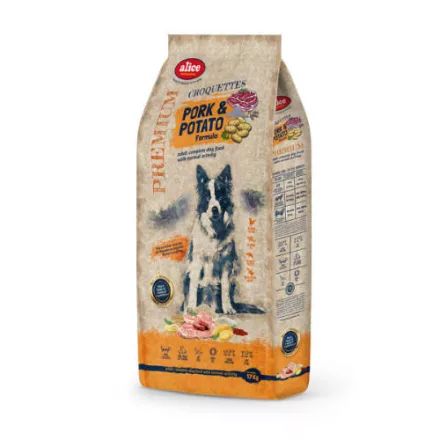 Alice Adult Croquettes Pork & Potato csirkementes kutyatáp 17kg
