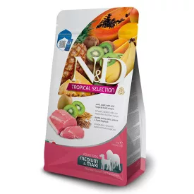   N&D Dog Tropical Selection Adult Medium/Maxi sertés, tönkölybúza, zab, trópusi gyümölcsök száraztáp kutyának 2kg