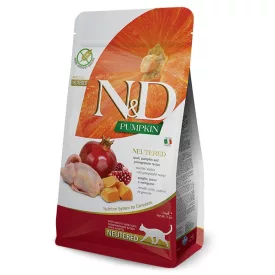   N&D Cat Pumpkin Neutered quail, pumpkin & pomegranate (fürj, sütőtök & gránátalmával) száraz macskaeledel 300g