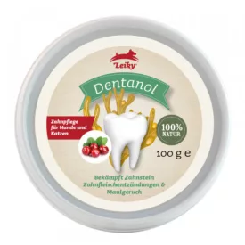   Leiky 100% természetes fogkő, fogínygyulladás és szájszag elleni por kutyáknak és macskáknak 100g