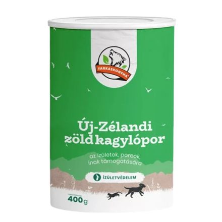 Farkaskonyha Új-Zélandi Zöldkagylópor ízület támogató kutyának 400g 