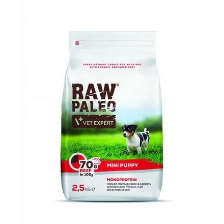 Raw Paleo Puppy Mini Monoprotein Fresh Beef száraz eledel 2,5kg