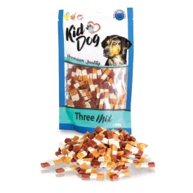   KidDog Three Mix - csirke, kacsa, tőkehal jutalomfalat kutyák részére 80g