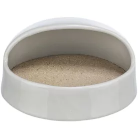   Trixie 63009 Sand Bath with platform - kerámia homok fürdető deguknak, hörcsögöknek, szürke