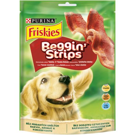 Friskies Beggin' Strips bacon ízű jutalomfalat 120 g