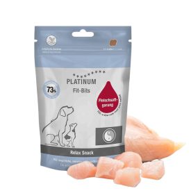   PLATINUM Fit-Bits Relax-Nyugtató hatású funkcionális jutalomfalat csirkehúsból  kutyának 150g lejárat közeli