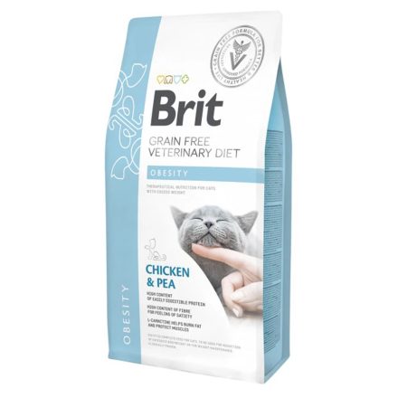 Brit GF Veterinary Diets CAT Obesity gyógytáp macskáknak 2kg